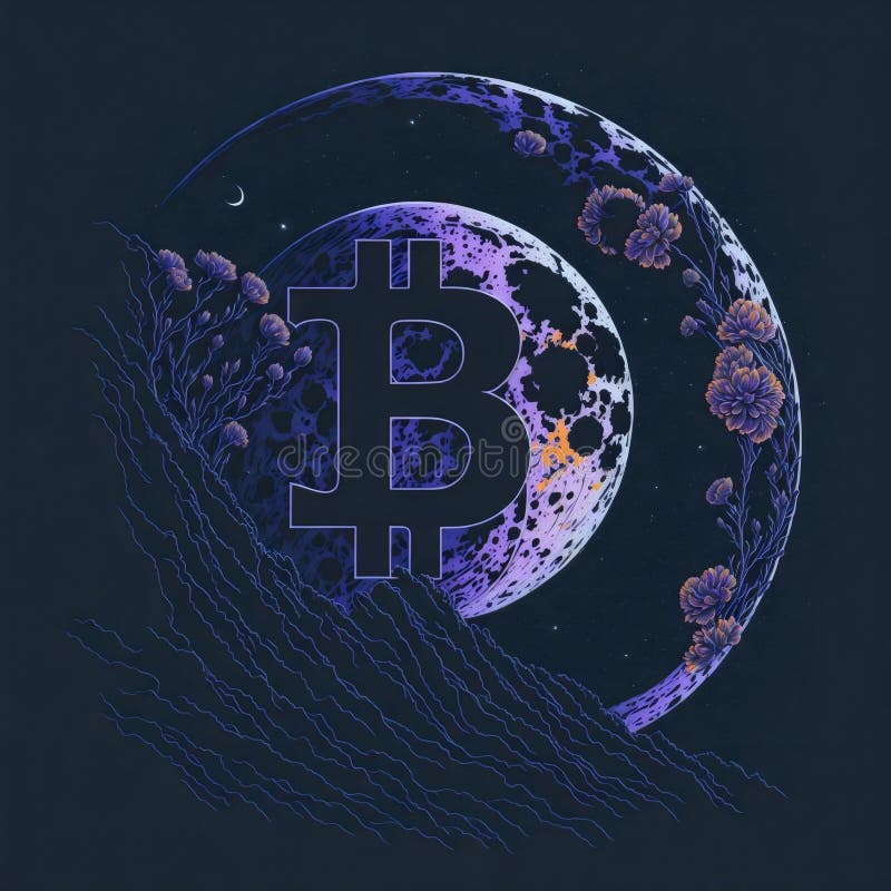 Acoperire împotriva monedelor metalice a criptomonedelor digitale de tip bitcoin împotriva riscurilor împotriva monedelor metalice stock illustration