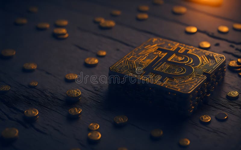 Acoperire împotriva monedelor metalice a criptomonedelor digitale de tip bitcoin împotriva riscurilor împotriva monedelor metalice royalty free illustration