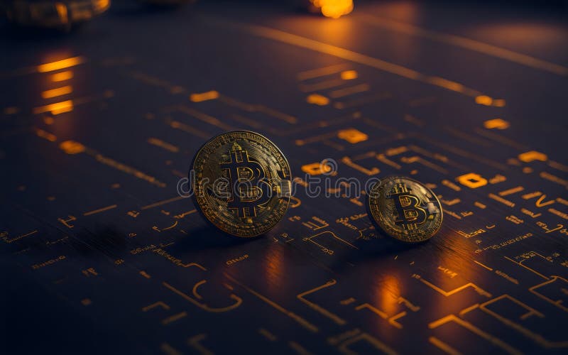 Acoperire împotriva monedelor metalice a criptomonedelor digitale de tip bitcoin împotriva riscurilor împotriva monedelor metalice vector illustration