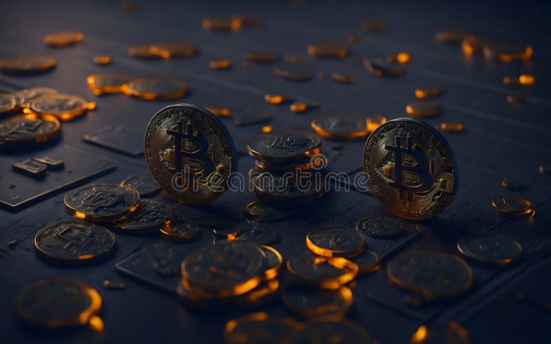 Acoperire împotriva monedelor metalice a criptomonedelor digitale de tip bitcoin împotriva riscurilor împotriva monedelor metalice vector illustration