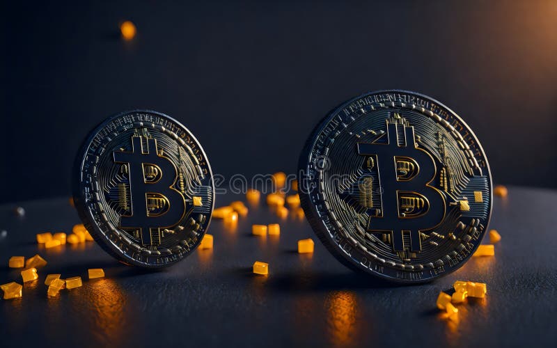 Acoperire împotriva monedelor metalice a criptomonedelor digitale de tip bitcoin împotriva riscurilor împotriva monedelor metalice stock illustration