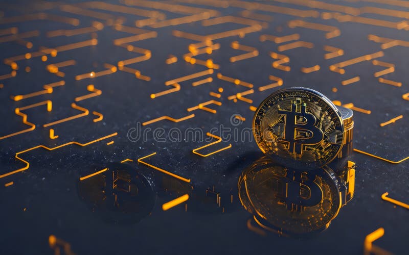 Acoperire împotriva monedelor metalice a criptomonedelor digitale de tip bitcoin împotriva riscurilor împotriva monedelor metalice royalty free illustration