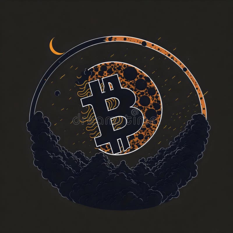Acoperire împotriva monedelor metalice a criptomonedelor digitale de tip bitcoin împotriva riscurilor împotriva monedelor metalice stock illustration