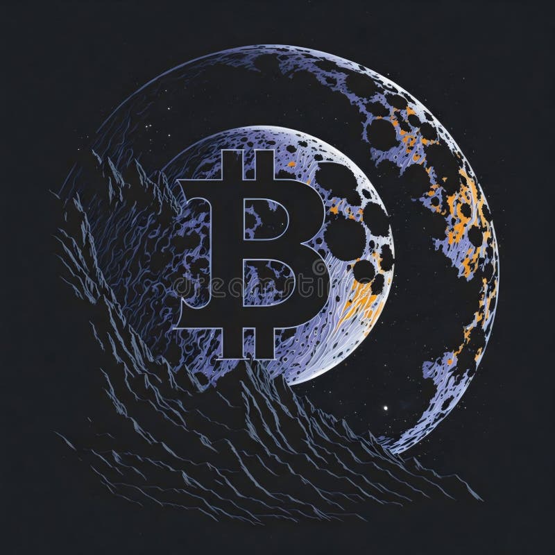 Acoperire împotriva monedelor metalice a criptomonedelor digitale de tip bitcoin împotriva riscurilor împotriva monedelor metalice royalty free illustration