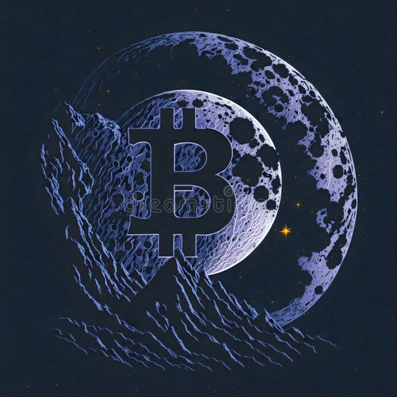 Acoperire împotriva monedelor metalice a criptomonedelor digitale de tip bitcoin împotriva riscurilor împotriva monedelor metalice stock illustration