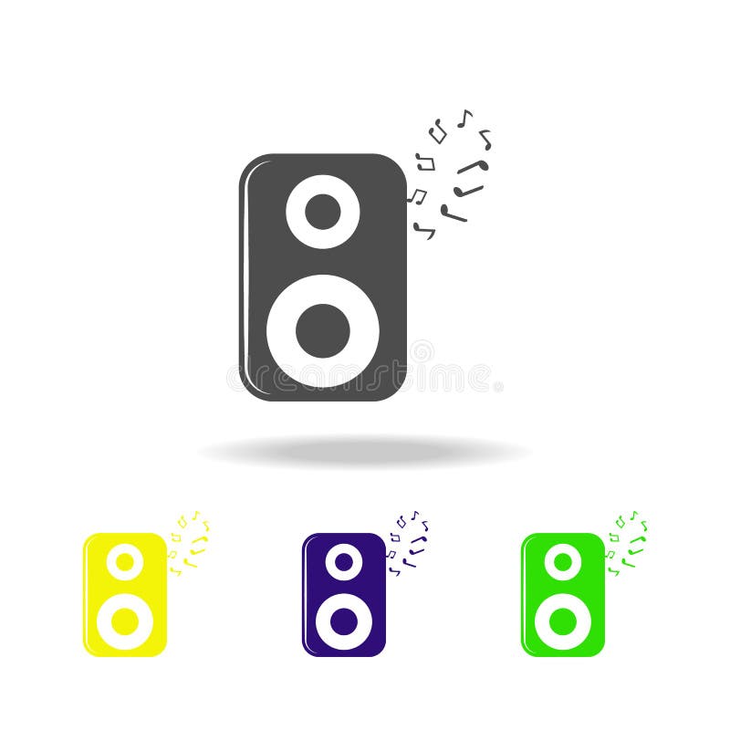 acoustic column and notes multicolored icons. Element of music icon. Signs and symbols collection icon for websites, web design, m vector illustration acoustic column and notes multicolored icons. Element of music icon. Signs and symbols collection icon for websites, web design, m vector illustration
