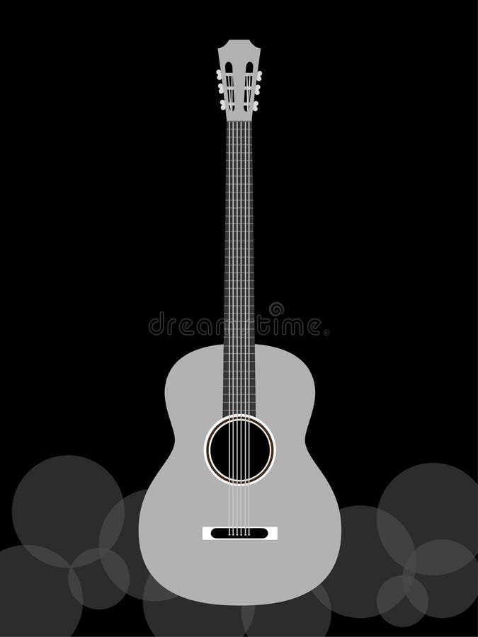 Acoustic Guitar Background stock vector. Illustration of instrument