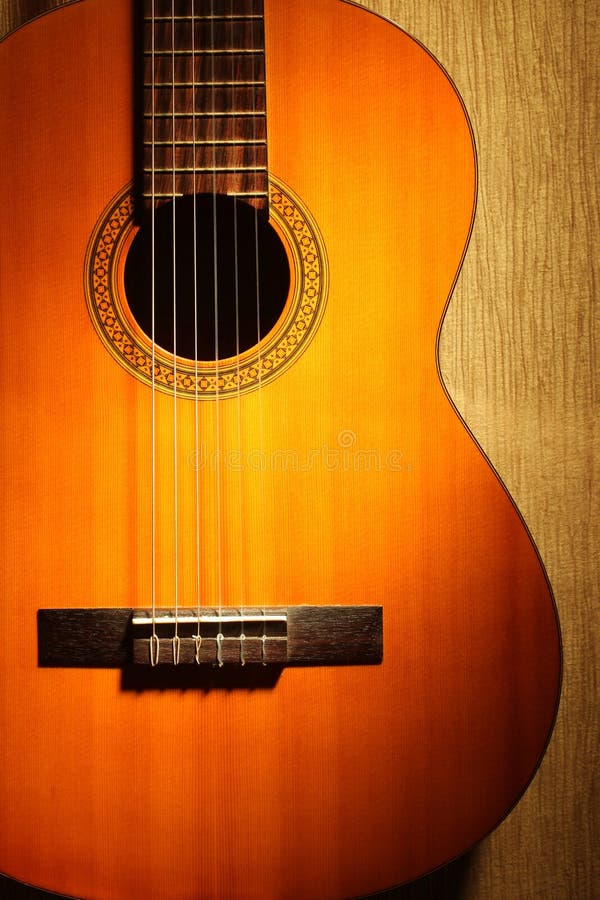 Acoustic Guitar Classical Spanish Guitar Closeup Stock Photo - Image of ...