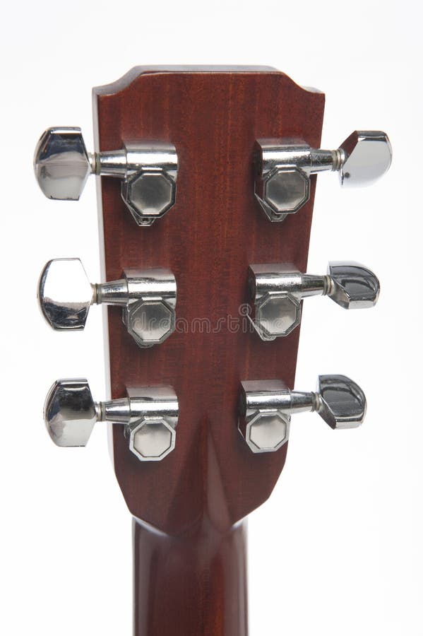 Acoustic guitar head stock image. Image of white, rosewood 16674043