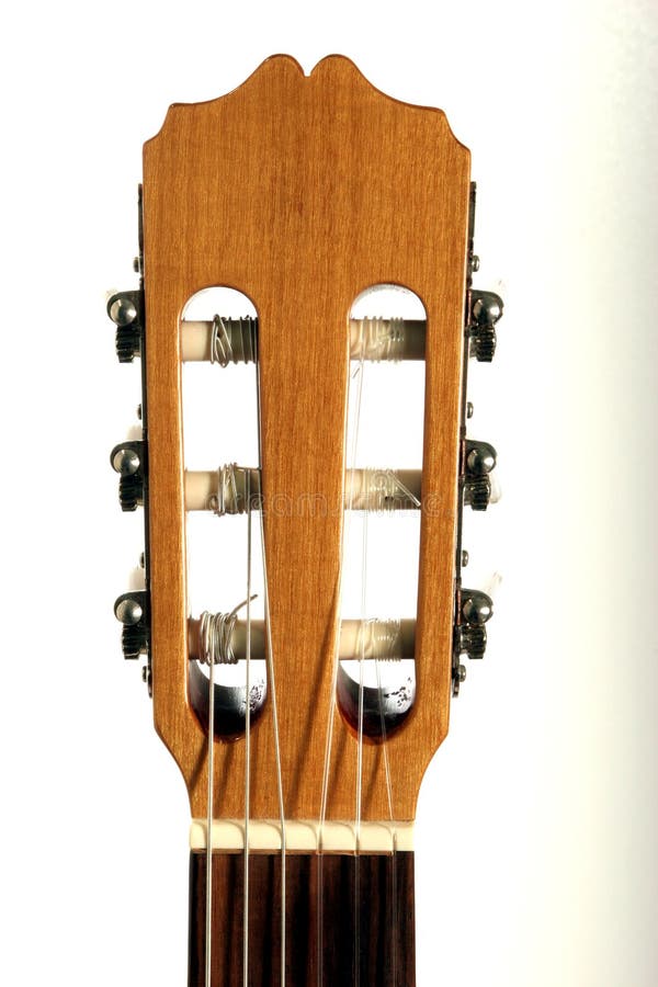 Acoustic Guitar Head stock image. Image of vertical, wooden 4048167
