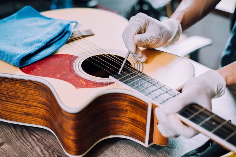 Screw the guitar neck, Close-up stock images Screw the guitar neck, Close-up stock images