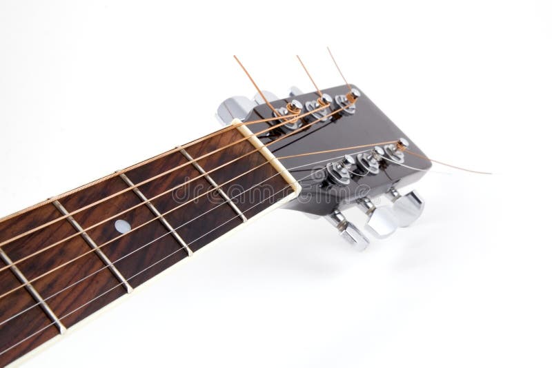 Acoustic guitar's neck stock image. Image of jazz, loud 3163315