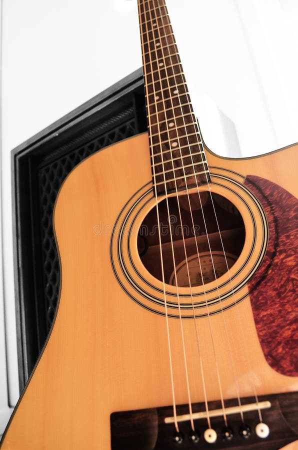 Acoustic Guitar Selective Focus Stock Photo Image of blues, sunlight