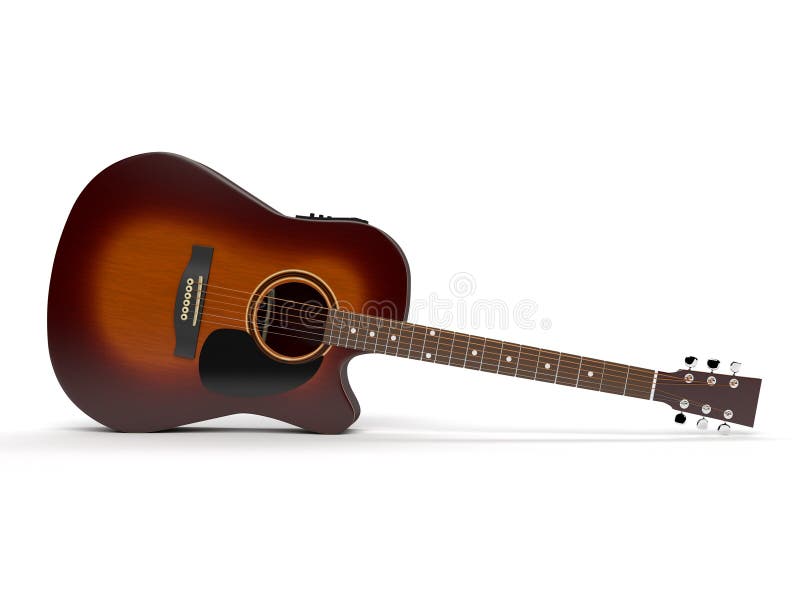 Acoustic Guitar Sunburst Isolated stock illustration Acoustic Guitar Sunburst Isolated stock illustration