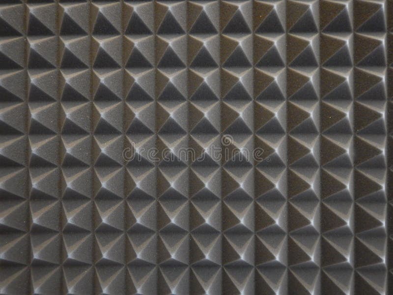 Acoustical foam or tiles for sound dampening. Music room. Soundproof room. Low key photo.
