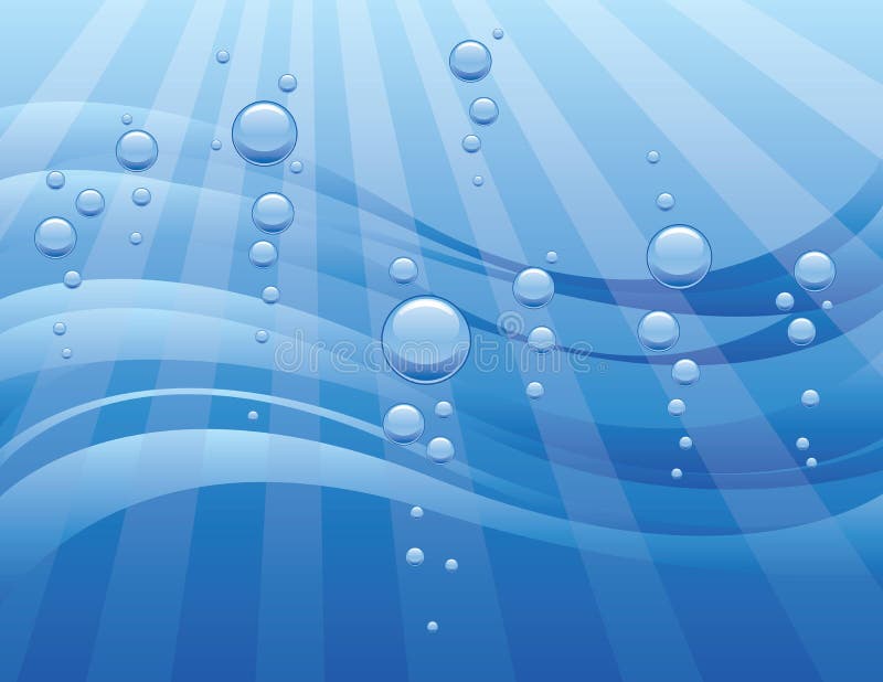 Acqua blu con le bolle illustrazione di stock Acqua blu con le bolle illustrazione di stock