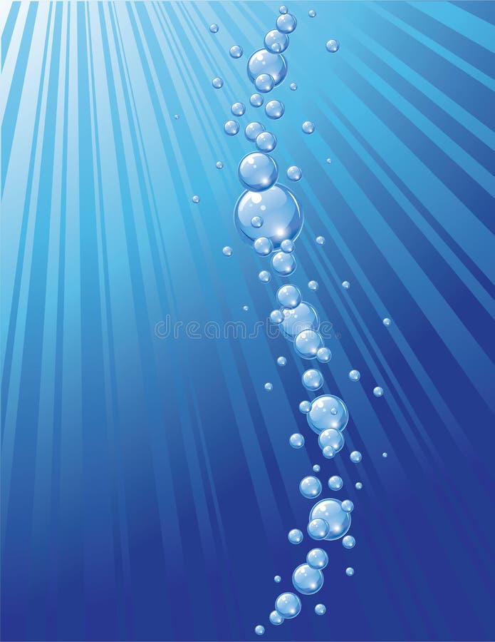Acqua blu con le bolle illustrazione vettoriale Acqua blu con le bolle illustrazione vettoriale