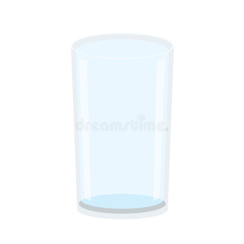 Acqua potabile di vetro vuota sul vettore bianco dell'illustrazione del fondo royalty illustrazione gratis Acqua potabile di vetro vuota sul vettore bianco dell'illustrazione del fondo royalty illustrazione gratis