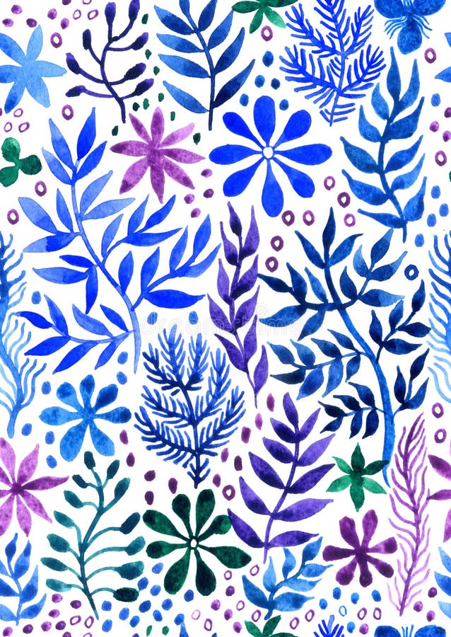 Acquerello astratto floreale senza cuciture decorativo del fondo illustrazione vettoriale Acquerello astratto floreale senza cuciture decorativo del fondo illustrazione vettoriale