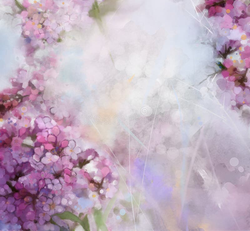 Acquerello che dipinge il fiore rosa dell'albero di albicocca Acquerello che dipinge il fiore rosa dell'albero di albicocca