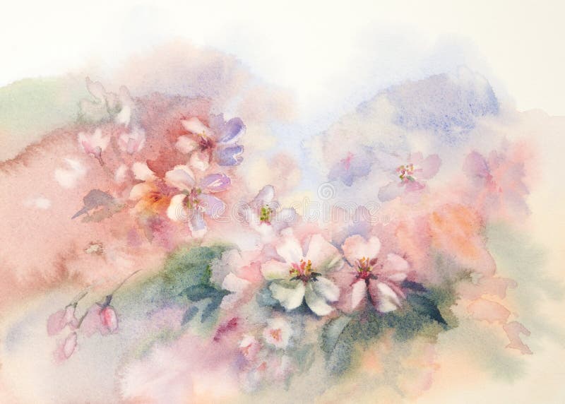 Acquerello della fioritura di Sakura