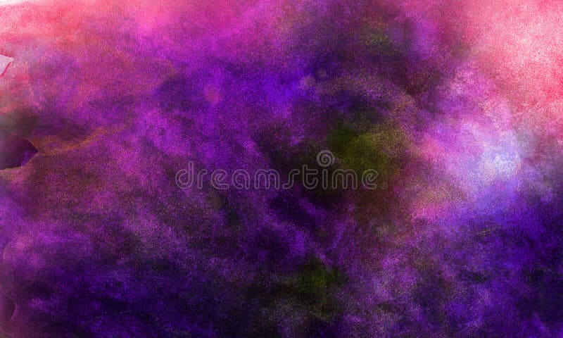Acquerello di neon sullo sfondo della carta nera. inchiostro vivace con una trama di colore blu rosa e viola per un design moderno fotografie stock libere da diritti