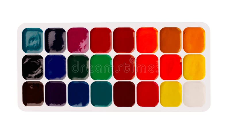 Acquerello in una casella immagine stock Acquerello in una casella immagine stock