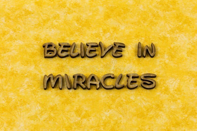 Acredite o tipo espiritual da tipografia da alegria da fé ideal do milagre