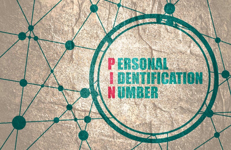 Acronym PIN Personal Identification Number in Circle. Stock Illustration Illustration of