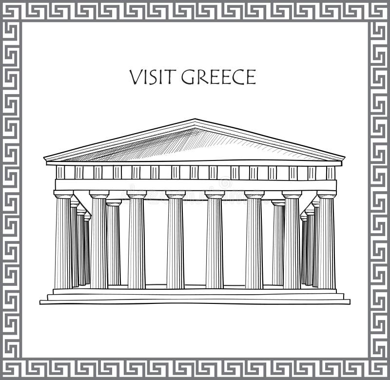 One single line drawing Acropolis temple landmark. World famous ruin in  Athens, Greek. Tourism travel postcard home wall decor poster concept.  Modern continuous line draw design vector illustration 5219263 Vector Art at