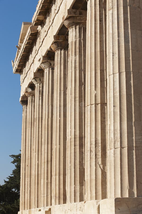 Acropolis of Athens. Parthenon Columns. Greece Stock Image Image of