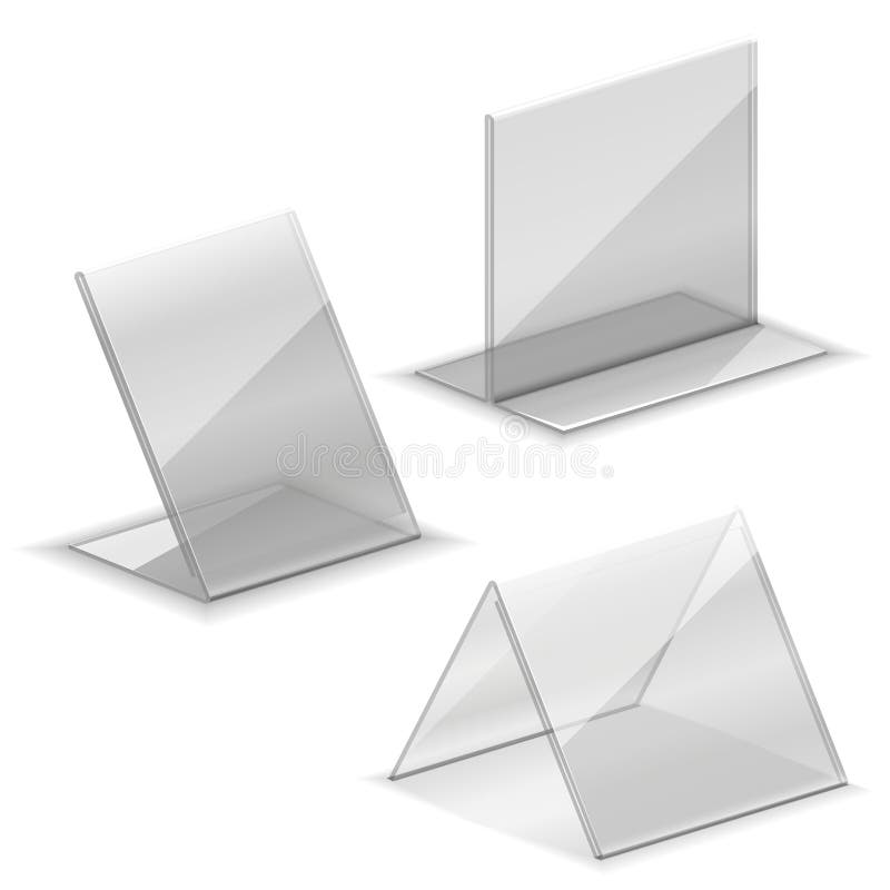 Acryl vector lege plastic houder voor adreskaartje vector illustratie Acryl vector lege plastic houder voor adreskaartje vector illustratie
