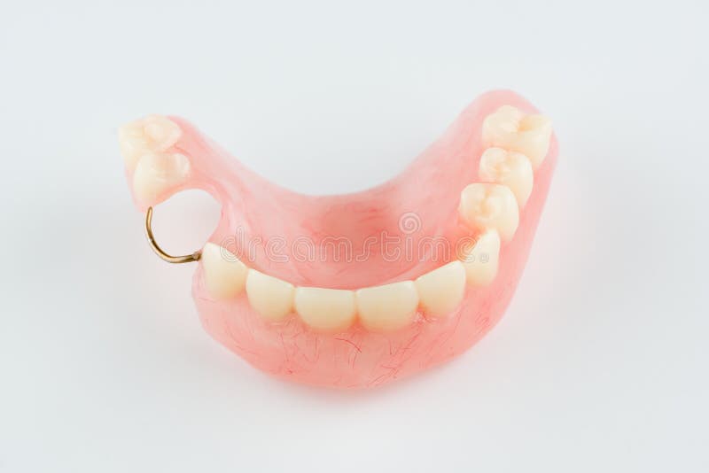Acrylic dental prosthesis stock image. Image of white 174863767