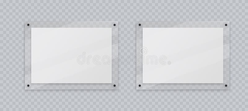 Download Acrylic Frame Mockup Two Horizontal Glass Plate For Poster Of Photo Realistic Mockup Isolated Hanging On Transparent Stock Vector Illustration Of Clear Blank 209217506