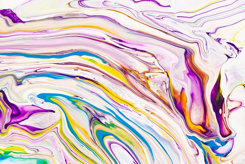Acrylic Liquid Flow Colorful Wallpaper. Мiolet, Yellow, Blue Paint Swirls, Waves Stock Photo - Image of aesthetic, abstract: 159209762 Acrylic Liquid Flow Colorful Wallpaper. Мiolet, Yellow, Blue Paint Swirls, Waves Stock Photo - Image of aesthetic, abstract: 159209762
