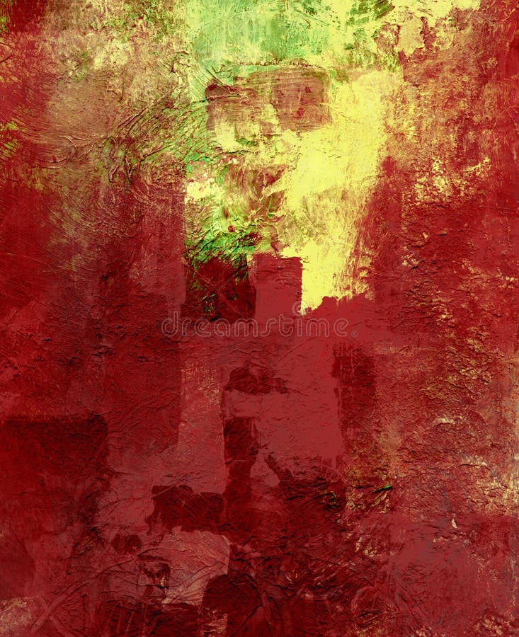 Acrylic and oil paints in different layers. Acrylic illustrations