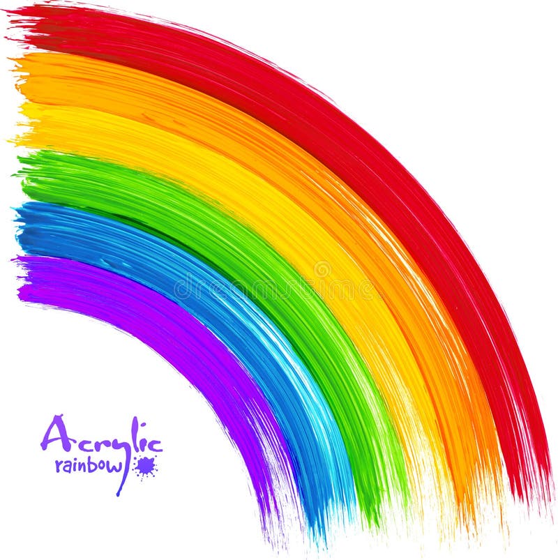 Download Acrylic Painted Rainbow, Vector Image Stock Vector ...