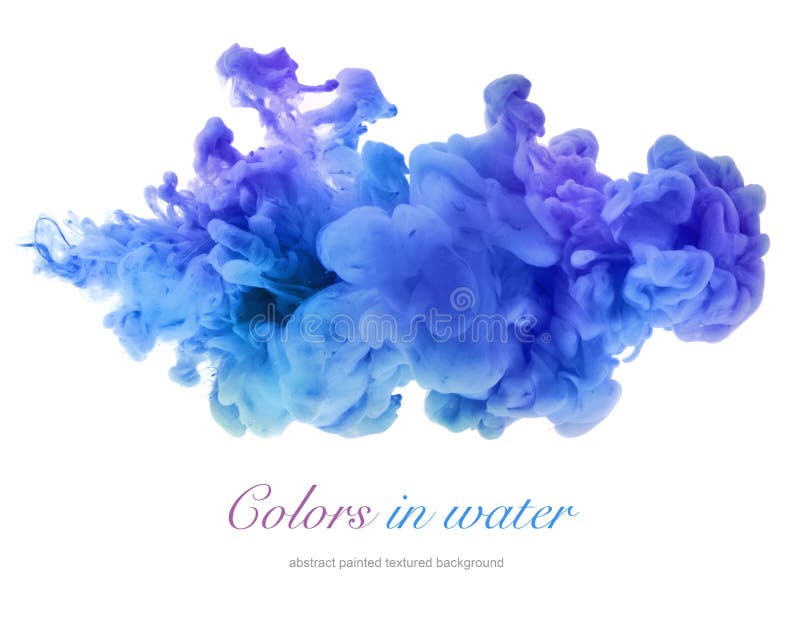 Acrylkleuren in water abstracte achtergrond