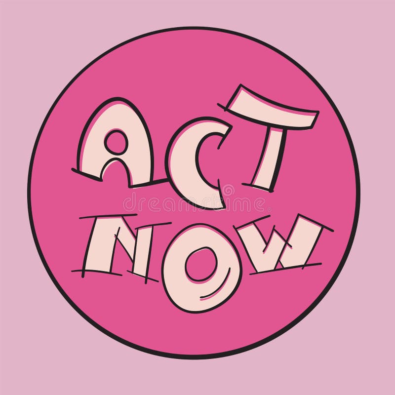 Act now badge change vector