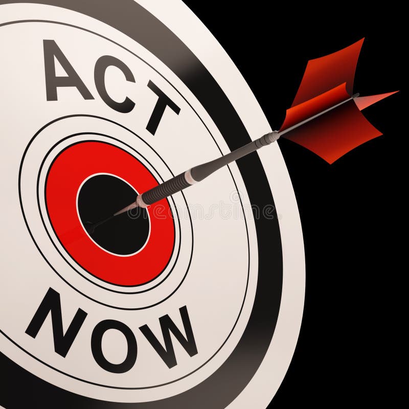 Act Now Shows Urgency To React stock illustration