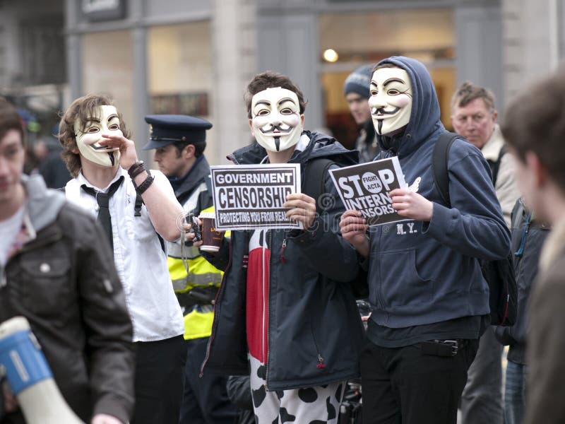 ACTA Protest On The Streets Of Dublin  Picture Image 88101241