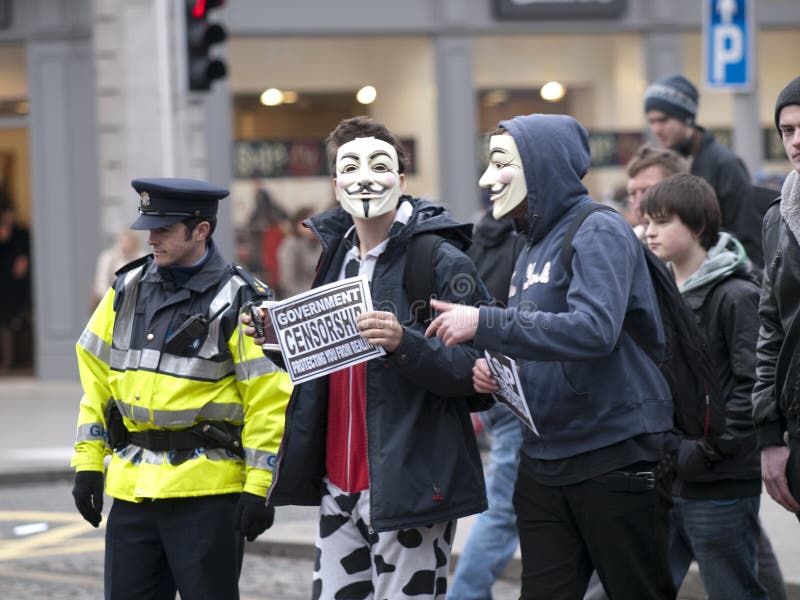 ACTA Protest On The Streets Of Dublin  Picture Image 88101241