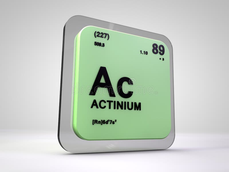 Actinium Ac Chemical Element Periodic Table Stock Illustration Illustration of francium