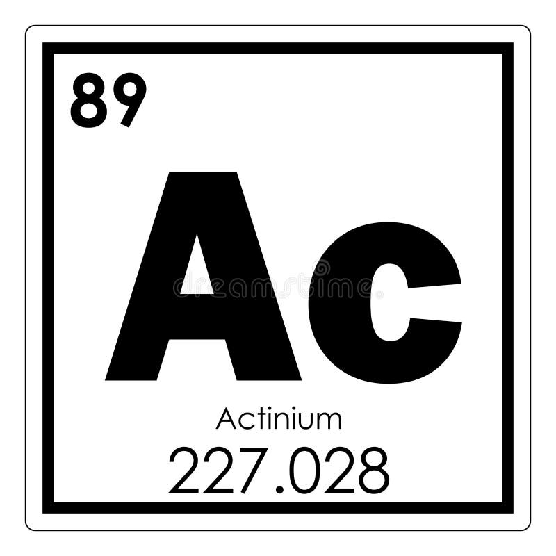Actinium Ac Chemical Element Periodic Table Stock Illustration Illustration of francium
