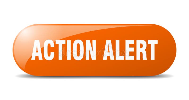 Action alert button sign key push banner ilustracja wektor