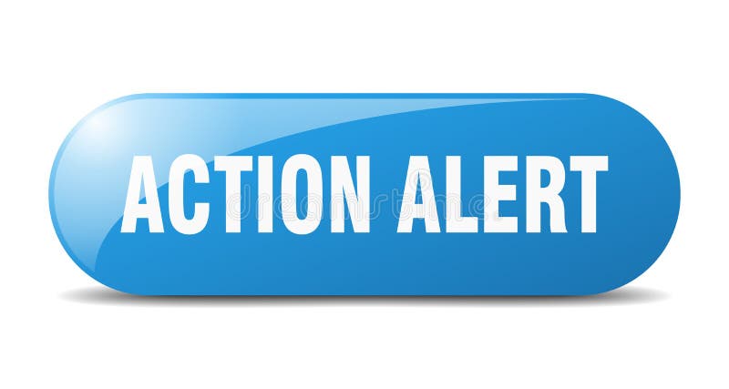 Action alert button sign key push banner royalty ilustracja
