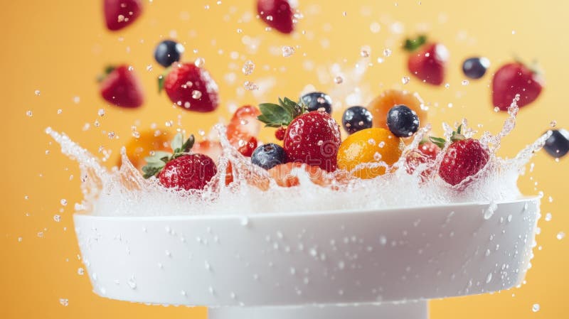 Action Driven Display Focusing on Fruit Collide and Splash Impact ...