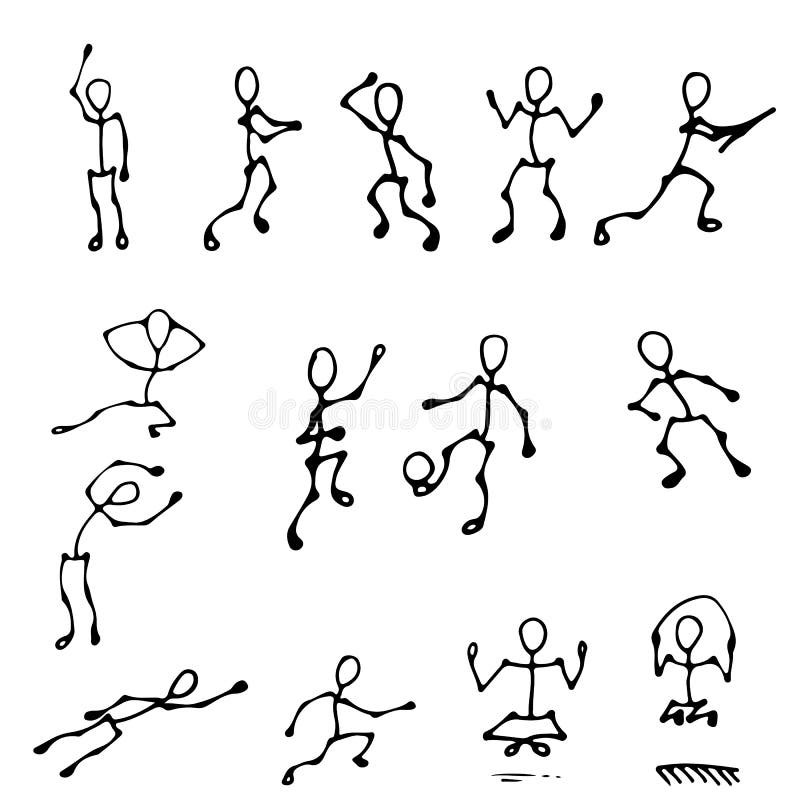 Action Human Figures Set Stock Vector - Image: 51639436