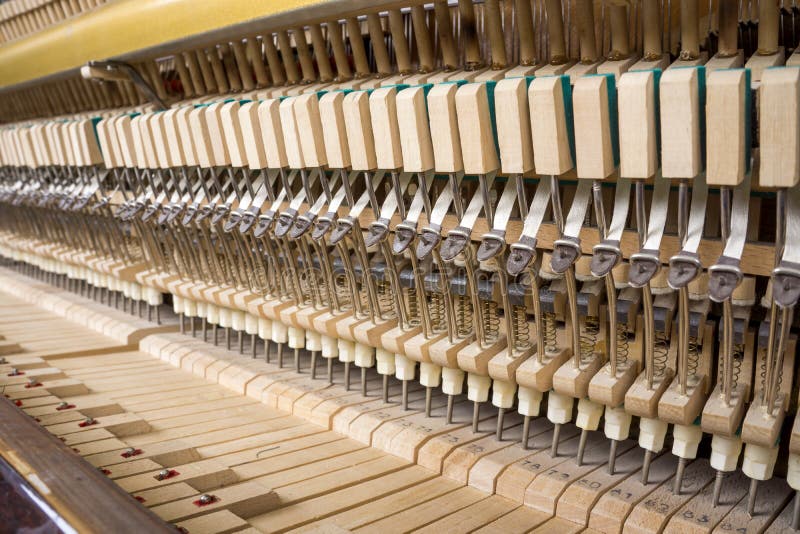 Action Mechanics of an Upright Piano Stock Photo Image of inside, mechanical 68516770