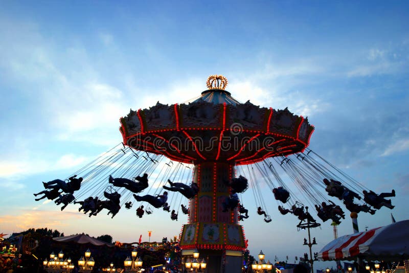 Action photo of carousel royalty free stock photography